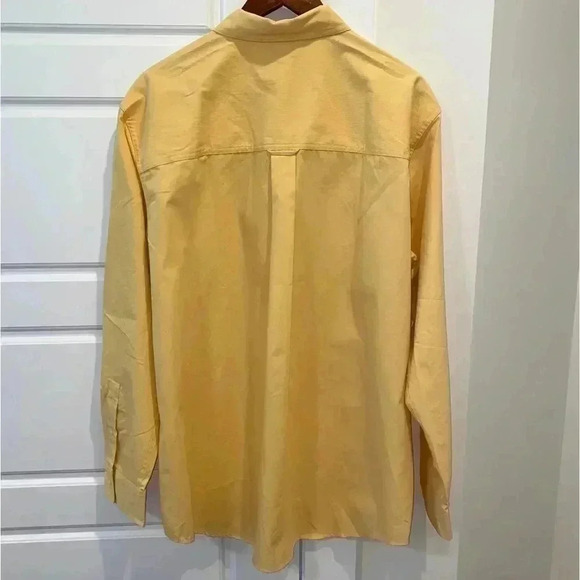 CHAPS Button Down Dress Shirt Size L Beautiful Yellow New With Tags - Picture 3 of 7